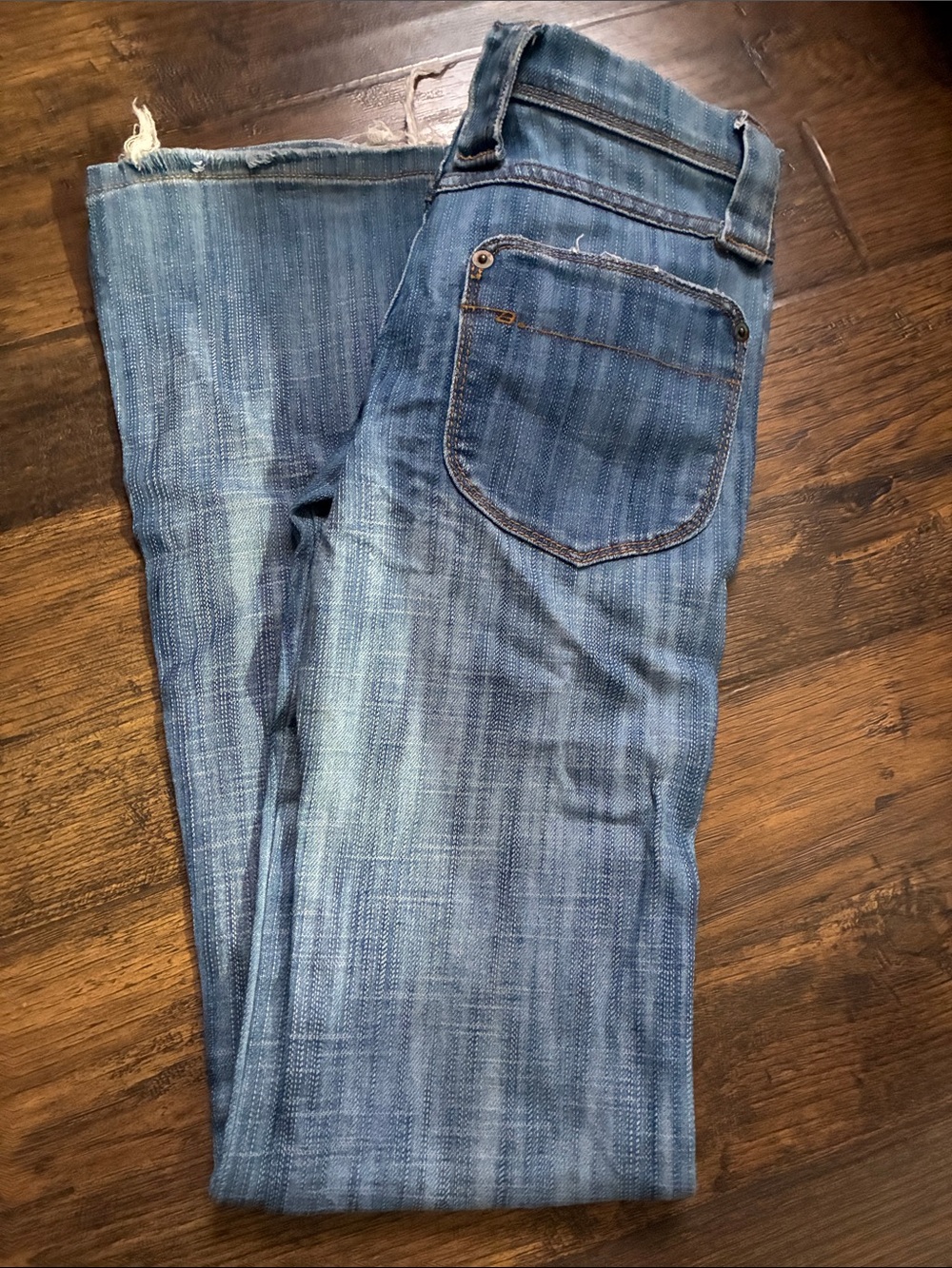 Frankie B. Women's Blue Washed Flare Jeans